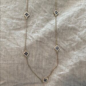 Gold-Tone Necklace with Clover Motifs